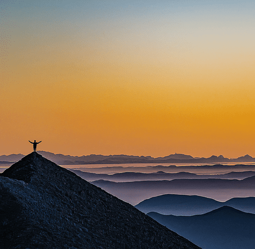 Man on Mountain Peak